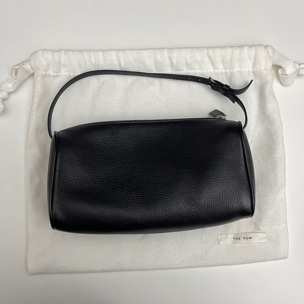 THE ROW Black 90s Zip leather Shoulder Bag Mini handbag Bag w/dust bag - Picture 9 of 16